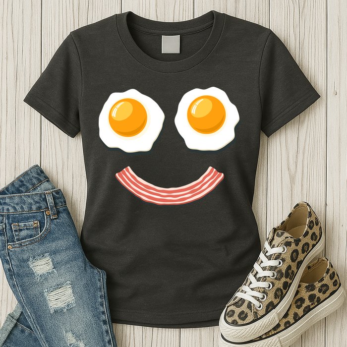 Funny Breakfast Bacon and Eggs Womens T-Shirt