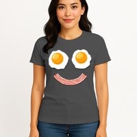 Funny Breakfast Bacon and Eggs Womens T-Shirt