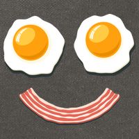 Funny Breakfast Bacon and Eggs Cotton Canvas Backpack