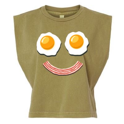 Funny Breakfast Bacon and Eggs Garment-Dyed Women's Muscle Tee