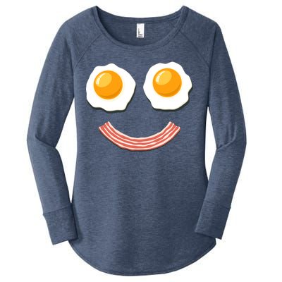 Funny Breakfast Bacon and Eggs Women's Perfect Tri Tunic Long Sleeve Shirt