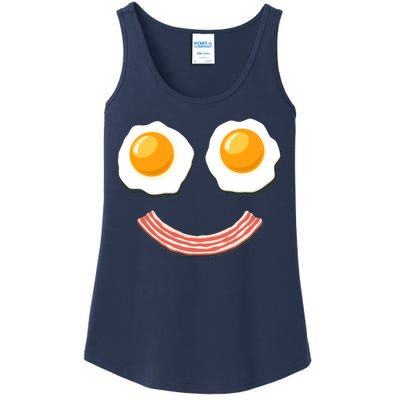 Funny Breakfast Bacon and Eggs Ladies Essential Tank