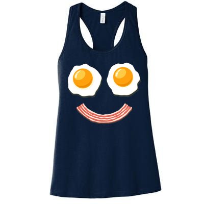 Funny Breakfast Bacon and Eggs Women's Racerback Tank