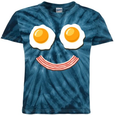 Funny Breakfast Bacon and Eggs Kids Tie-Dye T-Shirt