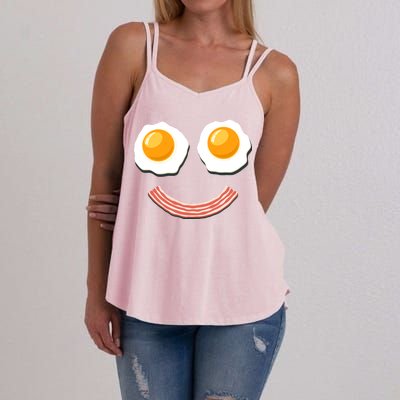 Funny Breakfast Bacon and Eggs Women's Strappy Tank