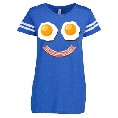 Funny Breakfast Bacon and Eggs Enza Ladies Jersey Football T-Shirt