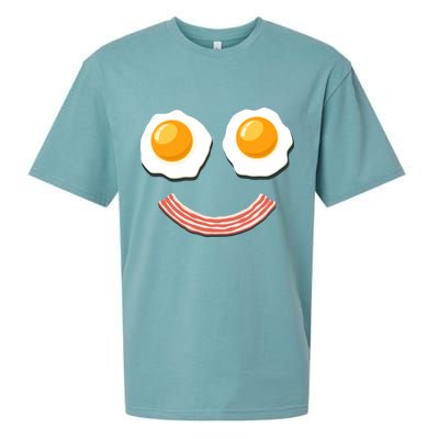 Funny Breakfast Bacon and Eggs Sueded Cloud Jersey T-Shirt