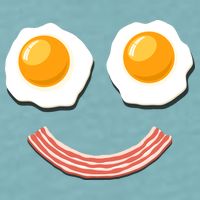Funny Breakfast Bacon and Eggs Sueded Cloud Jersey T-Shirt