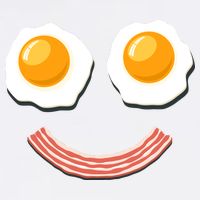 Funny Breakfast Bacon and Eggs Garment-Dyed Sweatshirt