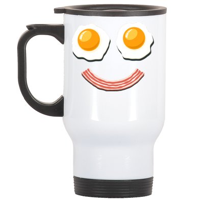 Funny Breakfast Bacon and Eggs Stainless Steel Travel Mug