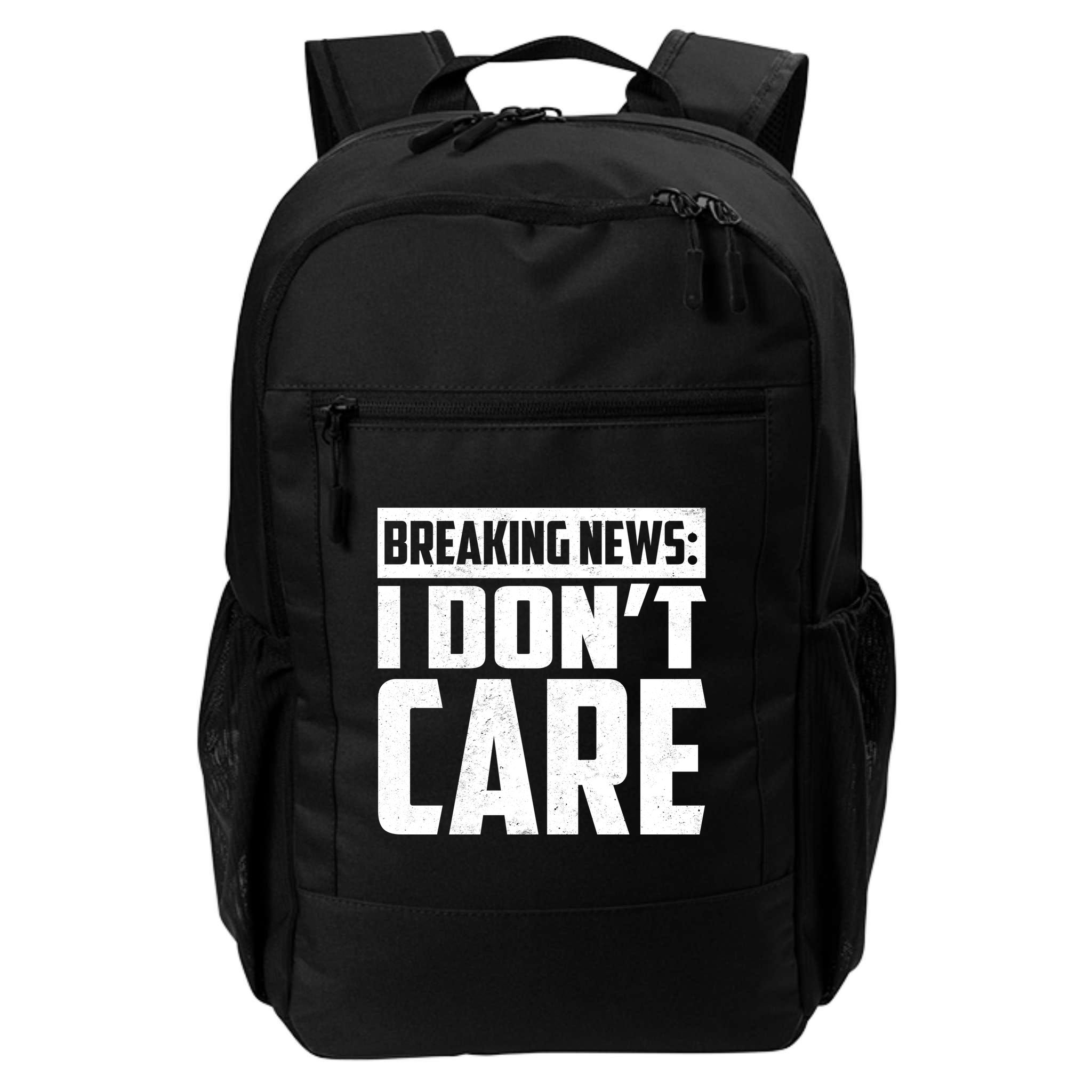 Funny Breaking News I Don't Care Backpack