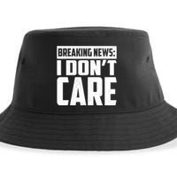 Funny Breaking News I Don't Care Sustainable Bucket Hat