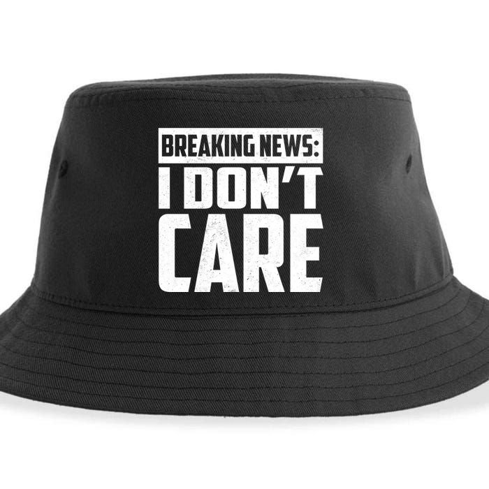 Funny Breaking News I Don't Care Sustainable Bucket Hat