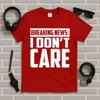 Funny Breaking News I Don't Care T-Shirt