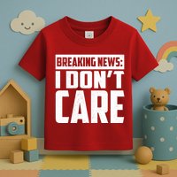 Funny Breaking News I Don't Care Toddler T-Shirt