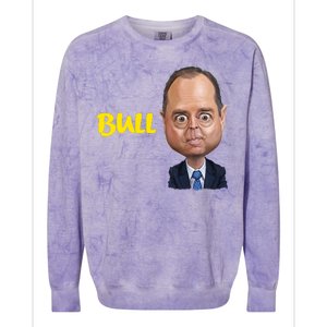 Funny Bull Schiff Meme Adam Schiff Colorblast Crewneck Sweatshirt