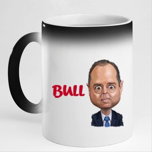 Funny Bull Schiff Meme Adam Schiff 11oz Black Color Changing Mug