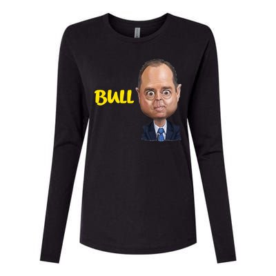 Funny Bull Schiff Meme Adam Schiff Womens Cotton Relaxed Long Sleeve T-Shirt