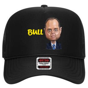 Funny Bull Schiff Meme Adam Schiff High Crown Mesh Back Trucker Hat