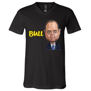 Funny Bull Schiff Meme Adam Schiff V-Neck T-Shirt