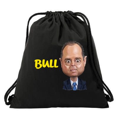 Funny Bull Schiff Meme Adam Schiff Drawstring Bag