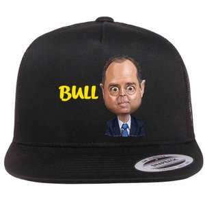 Funny Bull Schiff Meme Adam Schiff Flat Bill Trucker Hat