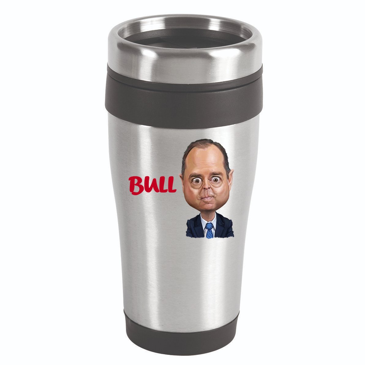 Funny Bull Schiff Meme Adam Schiff 16oz Travel Tumbler