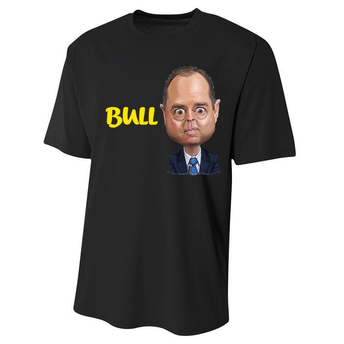 Funny Bull Schiff Meme Adam Schiff Performance Sprint T-Shirt