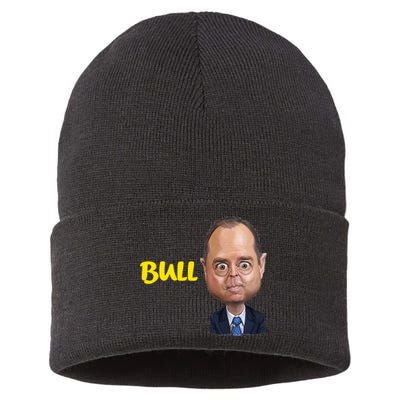 Funny Bull Schiff Meme Adam Schiff Sustainable Knit Beanie