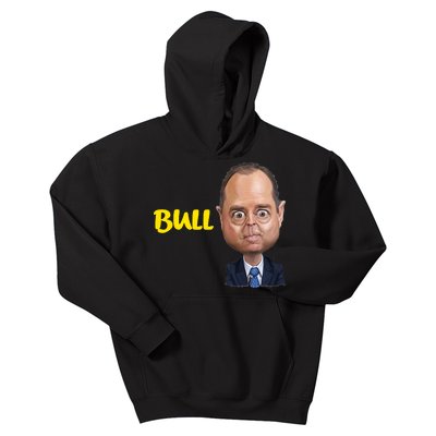 Funny Bull Schiff Meme Adam Schiff Kids Hoodie