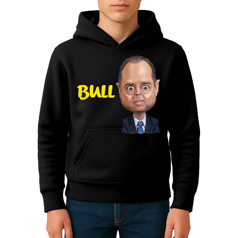 Funny Bull Schiff Meme Adam Schiff Kids Hoodie