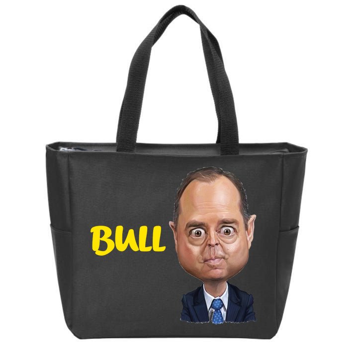 Funny Bull Schiff Meme Adam Schiff Zip Tote Bag