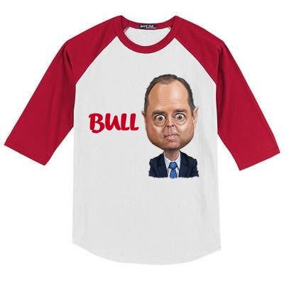 Funny Bull Schiff Meme Adam Schiff Kids Colorblock Raglan Jersey