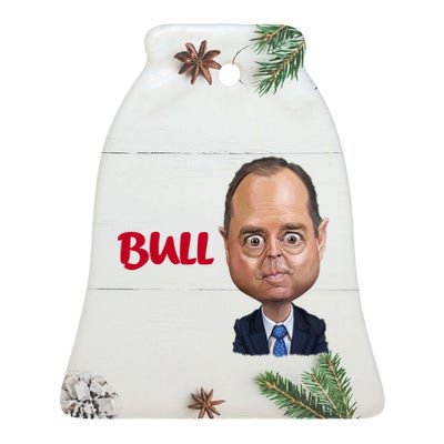 Funny Bull Schiff Meme Adam Schiff Ceramic Bell Ornament