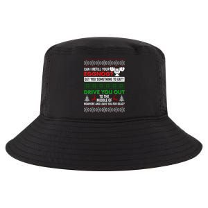 Funny Can I Refill Your Eggnog? Ugly Christmas Sweater Cool Comfort Performance Bucket Hat