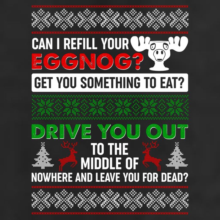 Funny Can I Refill Your Eggnog? Ugly Christmas Sweater Cool Comfort Performance Bucket Hat