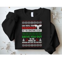 Funny Can I Refill Your Eggnog? Ugly Christmas Sweater Sweatshirt