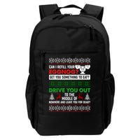 Funny Can I Refill Your Eggnog? Ugly Christmas Sweater Backpack