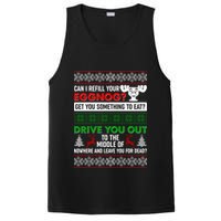 Funny Can I Refill Your Eggnog? Ugly Christmas Sweater PosiCharge Competitor Tank