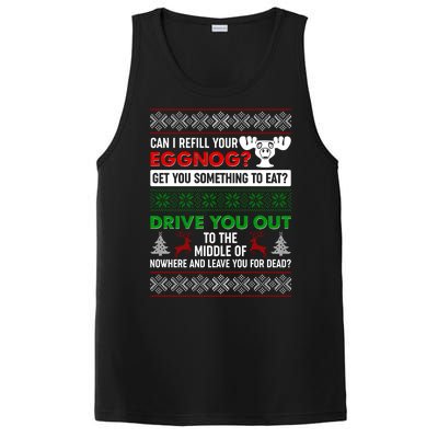 Funny Can I Refill Your Eggnog? Ugly Christmas Sweater PosiCharge Competitor Tank