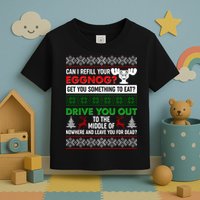 Funny Can I Refill Your Eggnog? Ugly Christmas Sweater Toddler T-Shirt