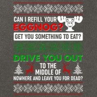 Funny Can I Refill Your Eggnog? Ugly Christmas Sweater Cotton Canvas Backpack