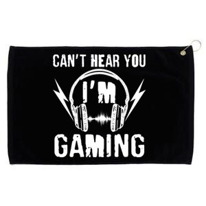 Funny Can't Hear You I'm Gaming Grommeted Golf Towel