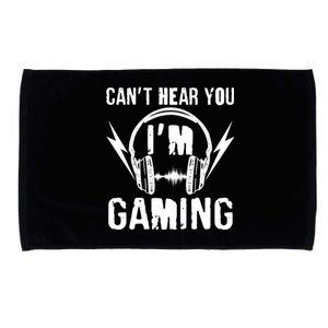 Funny Can't Hear You I'm Gaming Microfiber Hand Towel