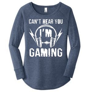 Funny Can't Hear You I'm Gaming Women's Perfect Tri Tunic Long Sleeve Shirt