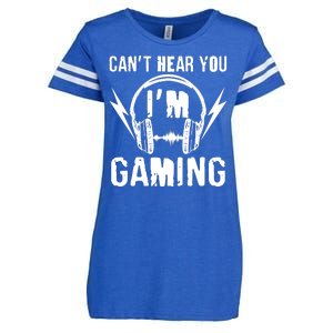 Funny Can't Hear You I'm Gaming Enza Ladies Jersey Football T-Shirt