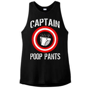 Funny Captain Poop Pants Ladies PosiCharge Tri-Blend Wicking Tank