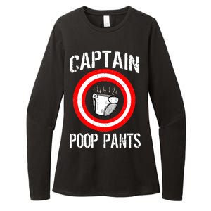 Funny Captain Poop Pants Womens CVC Long Sleeve Shirt