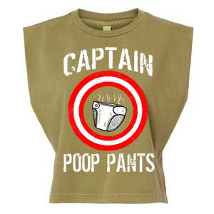 Funny Captain Poop Pants Garment-Dyed Women's Muscle Tee