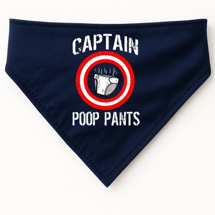 Funny Captain Poop Pants USA-Made Doggie Bandana
